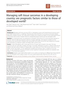 Managing soft tissue sarcomas in a developing country: are prognostic factors similar to those of developed world?