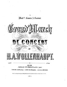 Partition complète, Grand marche de concert, D♭ major, Wollenhaupt, Hermann Adolf