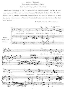 Partition La Buena Mattina (Sonata pour pour Piano Forte), pour Dawning of Music en Kentucky