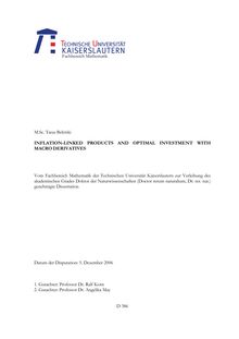 Inflation-linked products and optimal investment with macro derivatives [Elektronische Ressource] / Taras Beletski