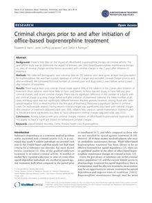 Criminal charges prior to and after initiation of office-based buprenorphine treatment