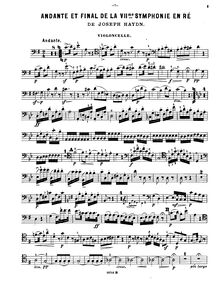 Partition de violoncelle, Symphony No. 104, London/Salomon