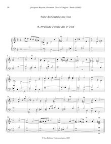 Partition , Prélude Facile du 4e Ton, Oeuvres complètes d orgue