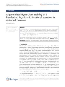 A generalized Hyers-Ulam stability of a Pexiderized logarithmic functional equation in restricted domains
