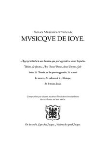 Partition complète, Musicque de Joye, Musique de Joye, Moderne, Jacques