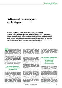 Artisans et commerçants en Bretagne (Octant n° 93)