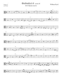 Partition ténor viole de gambe 2, alto clef, Gradualia II, Gradualia: seu cantionum sacrarum, liber secundus par William Byrd