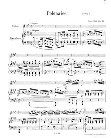 Partition complète, Polonaise No.2 pour violon, Op.49, A major, Sitt, Hans