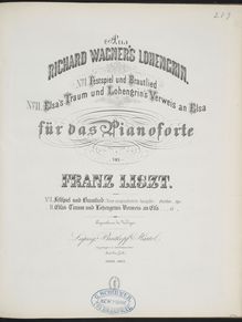 Partition No.1: Festspiel und Brautlied (Festival et Bridal song) (S.446/1), Collection of Liszt editions, Volume 7