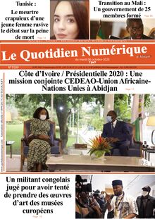 Quotidien numérique d’Afrique n°1509 - du mardi 06 octobre 2020