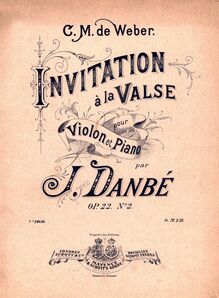Partition couverture couleur, Aufforderung zum Tanze, Invitation to the danceRondeau brillant