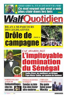 Walf Quotidien n°9096 - du vendredi 22 juillet 2022
