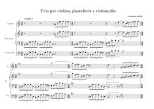 Partition complète, trio per violon, pianoforte e violoncelle, Cellitti, Venanzio