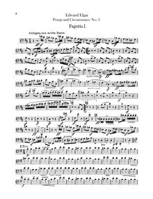Partition basson 1, 2, contrebasson, Pomp et Circumstance, Op.39 par Edward Elgar