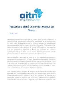 [ AfriqueITNews] - YouScribe a signé un contrat majeur au Maroc