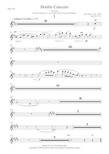 Partition flûte 1/2, Dopel-Konzerte für Karinette (oder Violine), viole de gambe und Orchester, Op.88