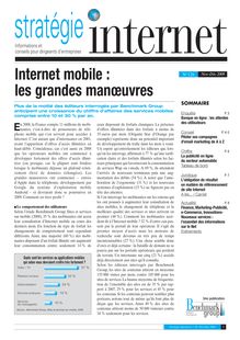 Stratégie Internet n° 128 - nov/dec 2008