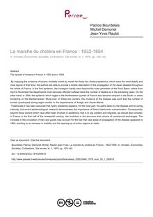 La marche du choléra en France : 1832-1854 - article ; n°1 ; vol.33, pg 125-142