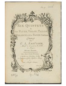 Partition violoncelle, 6 quintettes, Kreusser, Georg Anton