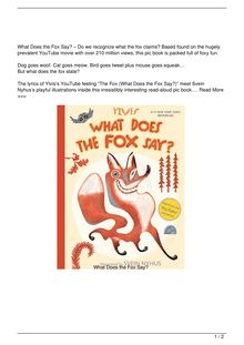 What Does the Fox Say Book Review