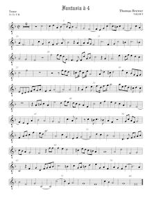 Partition ténor viole de gambe, octave aigu clef, fantaisies, Brewer, Thomas par Thomas Brewer