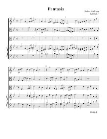 Partition Fantasia VdGS No. 1 - partition complète, fantaisies et Pavin pour 3 violes de gambe et orgue