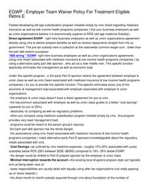 EGWP _ Employer Team Waiver Policy For Treatment Eligible Retire E
