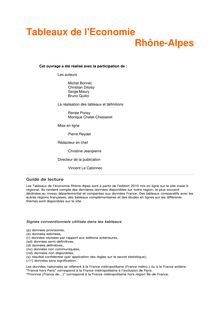 Tableaux de l économie Rhône-Alpes 2010