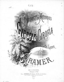 Partition  No.1, Bouquet de mélodies sur  Giroflé-Girofla , Cramer, Henri (fl. 1890)
