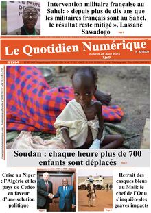 Le Quotidien Numérique d’Afrique N° 2264 - du lundi 28 AOUT 2023