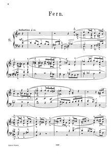 Partition No.8: Fern, Frühlingsboten, 12 Klavierstücke, Raff, Joachim