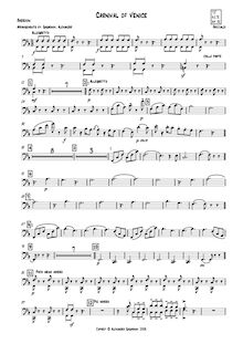 Partition basson 1/2, Carnival of Venice, F major, Briccialdi, Giulio