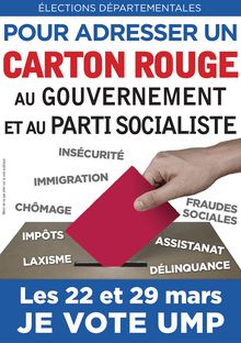 Elections départementales : les 22 et 29 mars, je vote UMP