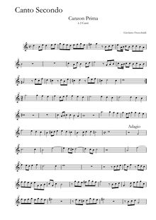 Partition Canto secondo, Canzon Prima à 2 Canti, Frescobaldi, Girolamo