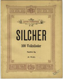 Partition Cover (colour), 100 Folk chansons, Silcher, Friedrich
