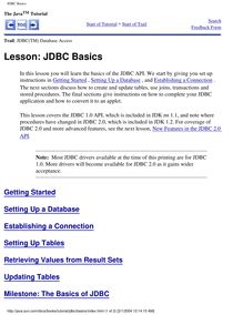 Lesson: JDBC Basics