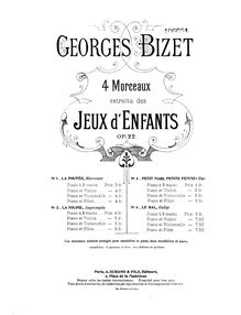Partition de piano Jeux d enfants - Georges Bizet