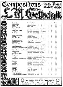 Partition complète, Solitude, Op.65, Gottschalk, Louis Moreau par Louis Moreau Gottschalk