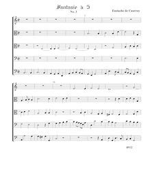 Partition Fantasia No.3 - partition complète (Tr T T B B), fantaisies pour 5 violes de gambe
