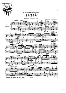 Partition complète, Ariodante, Handel, George Frideric par George Frideric Handel (1685-1759)