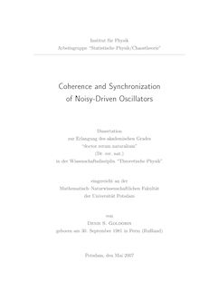 Coherence and synchronization of noisy driven oscillators [Elektronische Ressource] / von Denis S. Goldobin