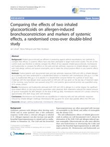 Comparing the effects of two inhaled glucocorticoids on allergen-induced bronchoconstriction and markers of systemic effects, a randomised cross-over double-blind study