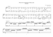 Partition complète, Wenn wir en höchsten Nöten sein, BWV Anh.78