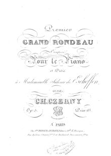 Partition complète, Grand Rondo No.1, Czerny, Carl