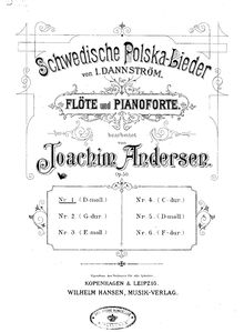 Partition No.1 D-moll, 6 Schwedischer Polska-chansons, Op.50, 6 Swedish Polkas