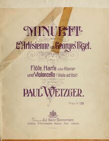 Partition complète et parties, L Arlésienne  No.2, Bizet, Georges