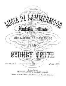 Partition complète, Fantaisie brillante No.2 on  Lucia di Lammermoor 