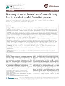 Discovery of serum biomarkers of alcoholic fatty liver in a rodent model: C-reactive protein
