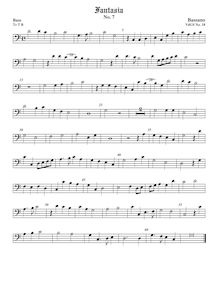 Partition viole de basse, Fantasie per cantar et sonar con ogni sorte d’istrumenti par Giovanni Bassano