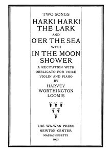Partition Cover Page et Introduction, Hark! Hark! pour Lark, F major